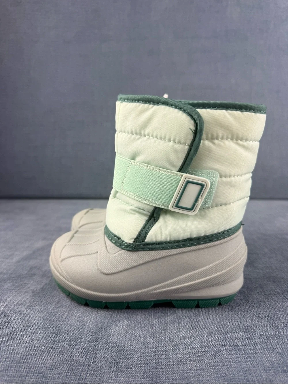Cat & Jack Unisex Toddler Light Green Adjustable Winter Snow Boots SZ 7